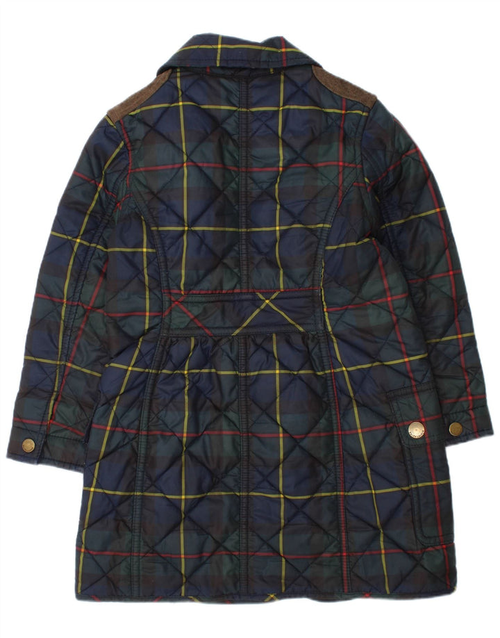Ralph Lauren Chaqueta Acolchada Niña 3-4 Años Cuadros Azul Marino