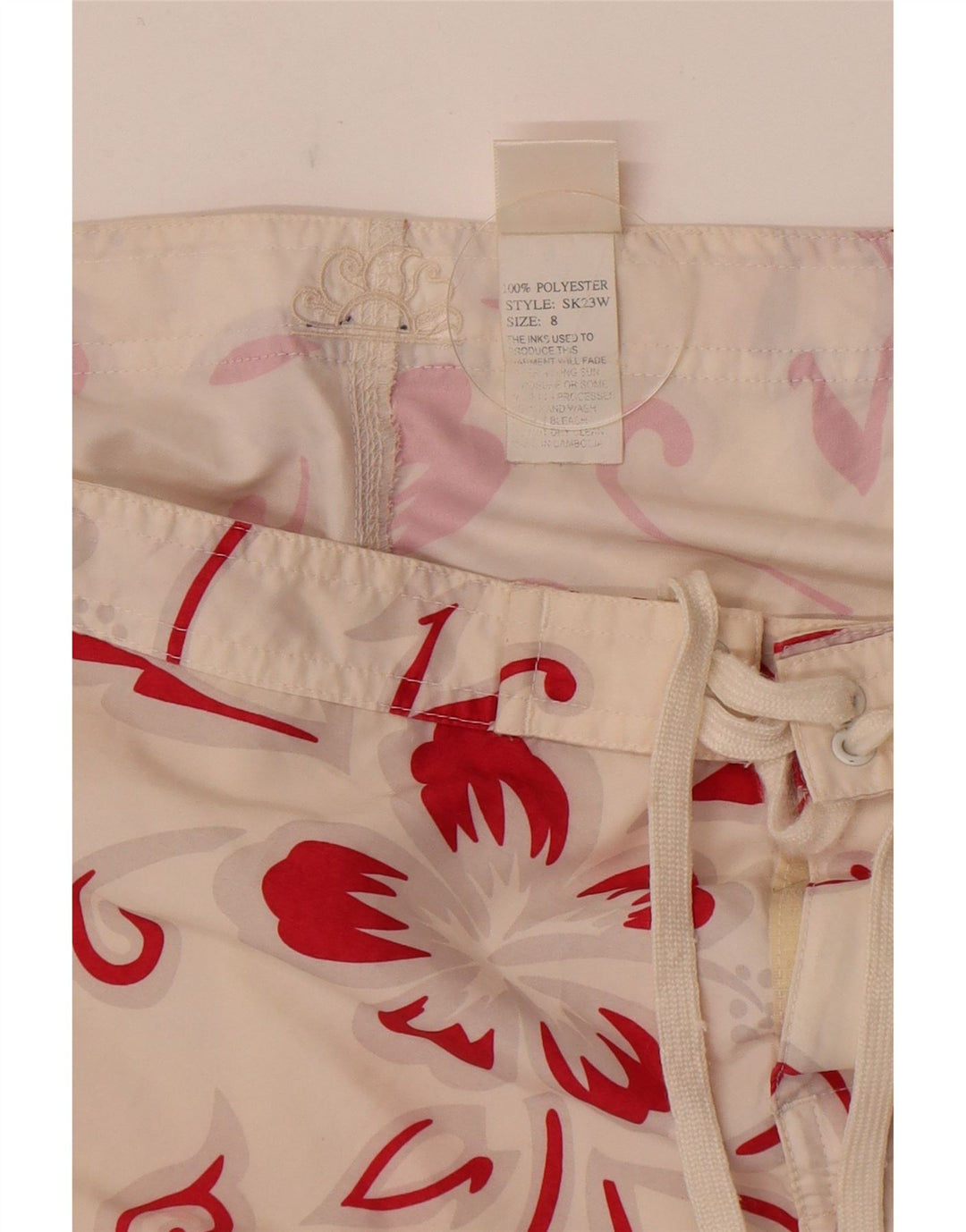 Sundek - Bañador para mujer, talla 8, poliéster floral blanco mediano