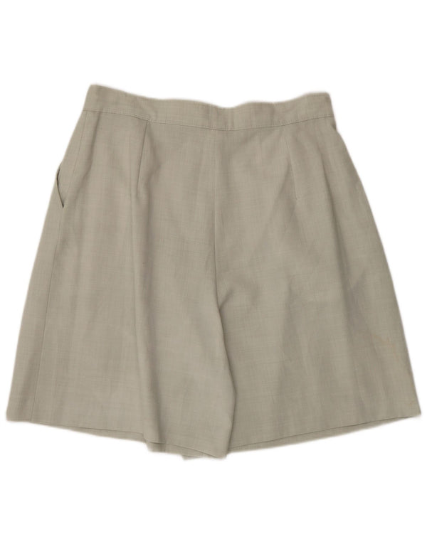 Sara Glenzer Pantalones cortos casuales de cintura alta para mujer IT 48 XL W30 Lana gris