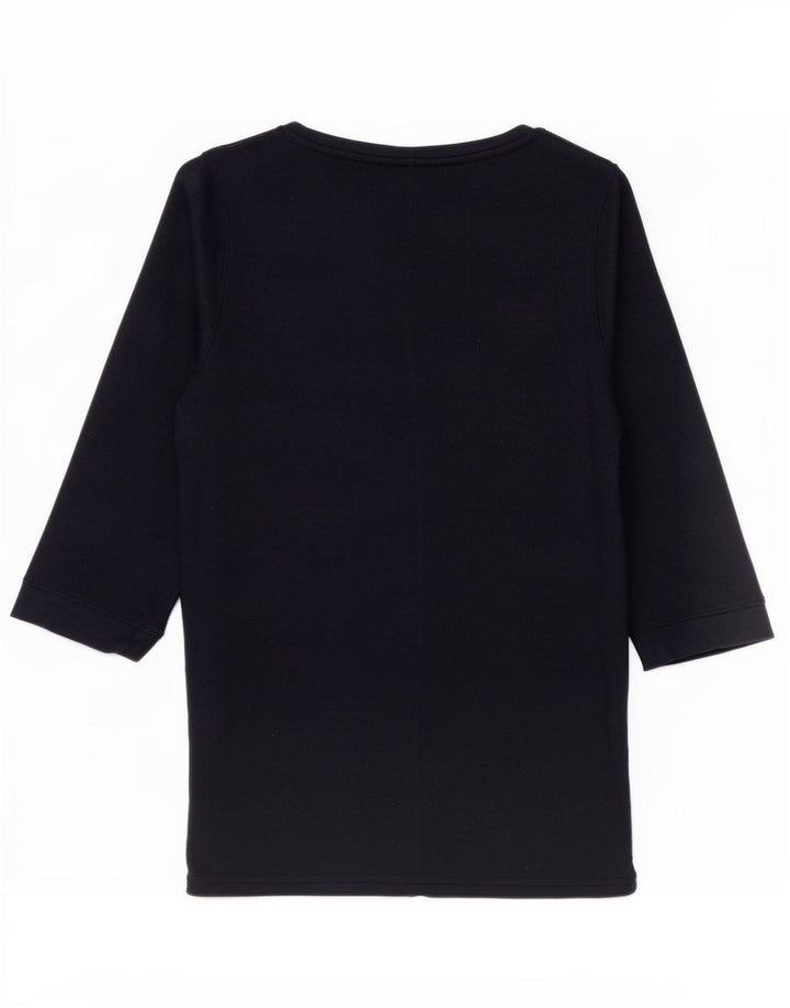 Marks & Spencer Top para mujer manga 3/4 UK 44 Viscosa azul marino mediano