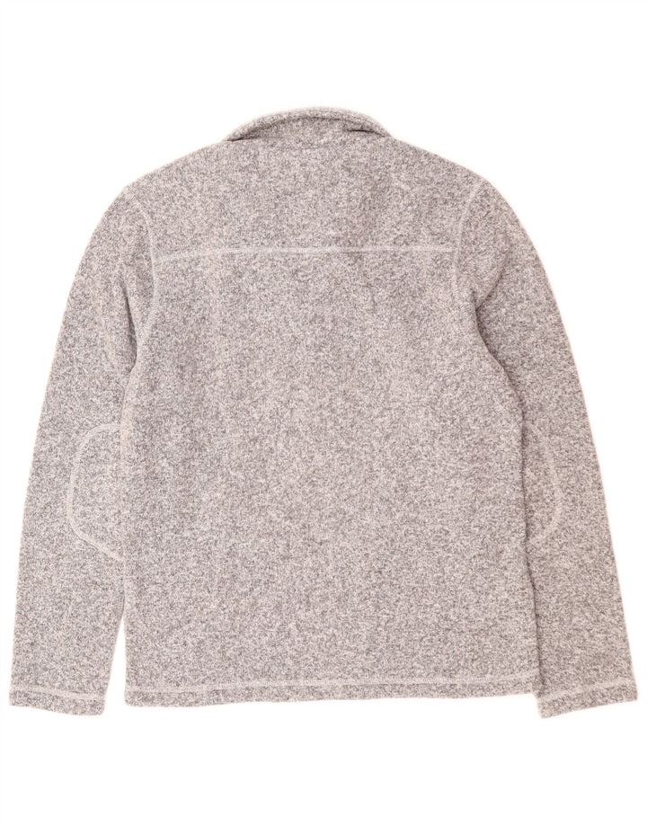 The North Face Chaqueta de chándal para hombre, poliéster moteado gris pequeño