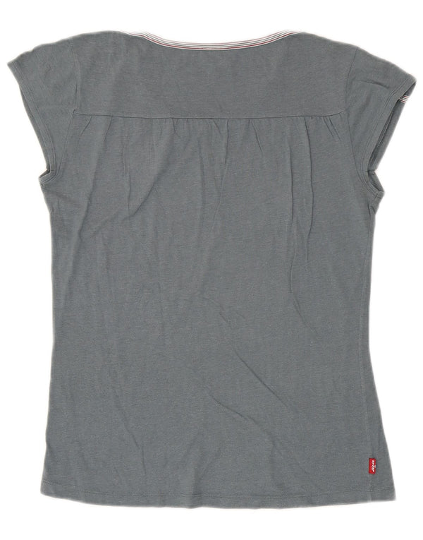 Levi's Camiseta gráfica para mujer Top UK 44 Algodón gris grande