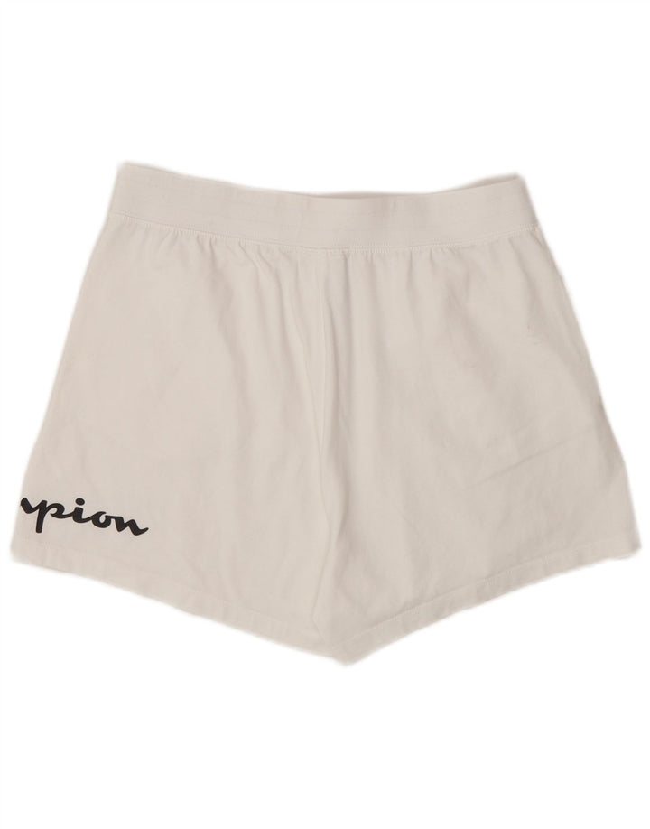 Champion Pantalones Cortos Deportivos Gráficos para Mujer UK 12 Medium White