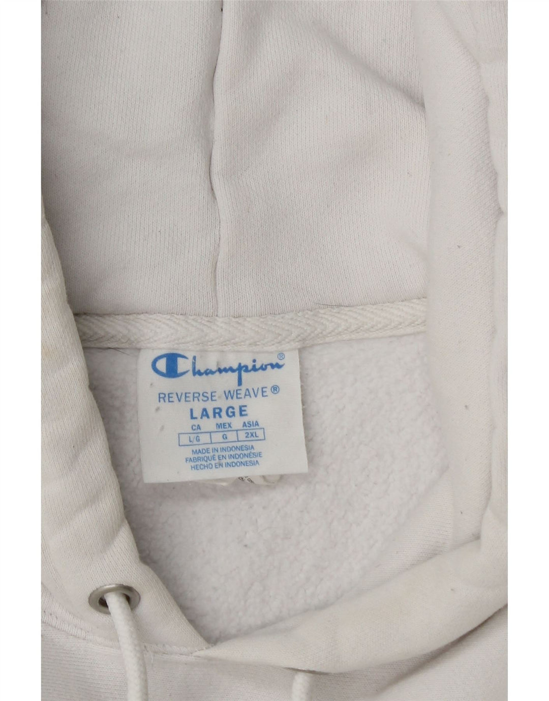 Champion Sudadera Con Capucha Para Hombre Jersey Grande De Algodón Blanco