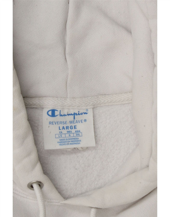 Champion Sudadera Con Capucha Para Hombre Jersey Grande De Algodón Blanco