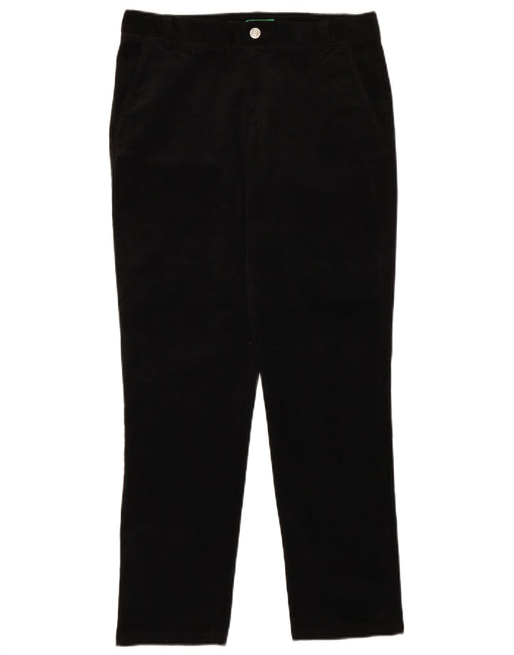 BENETTON Pantalón Recto De Pana Mujer W30 L27 Black Classic