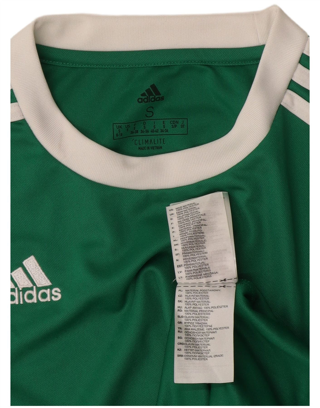Adidas Mujer Climalite Camiseta Top UK 8/10 Pequeño Verde Poliéster