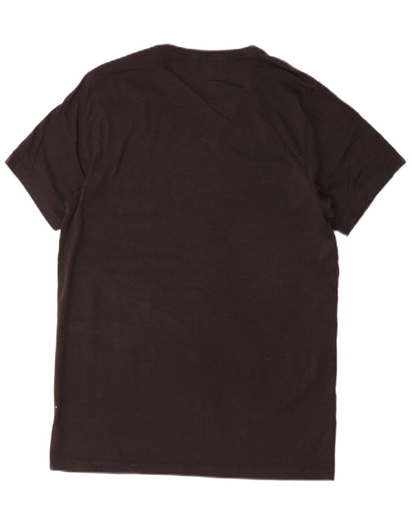 Calvin Klein Camiseta regular de manga corta para hombre Top pequeño de algodón negro