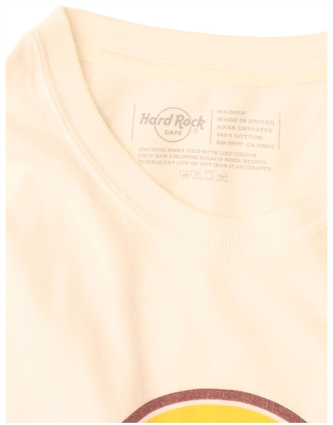 Hard Rock Cafe Hombres Berlin Graphic Camiseta Top Medio Algodón Blanco