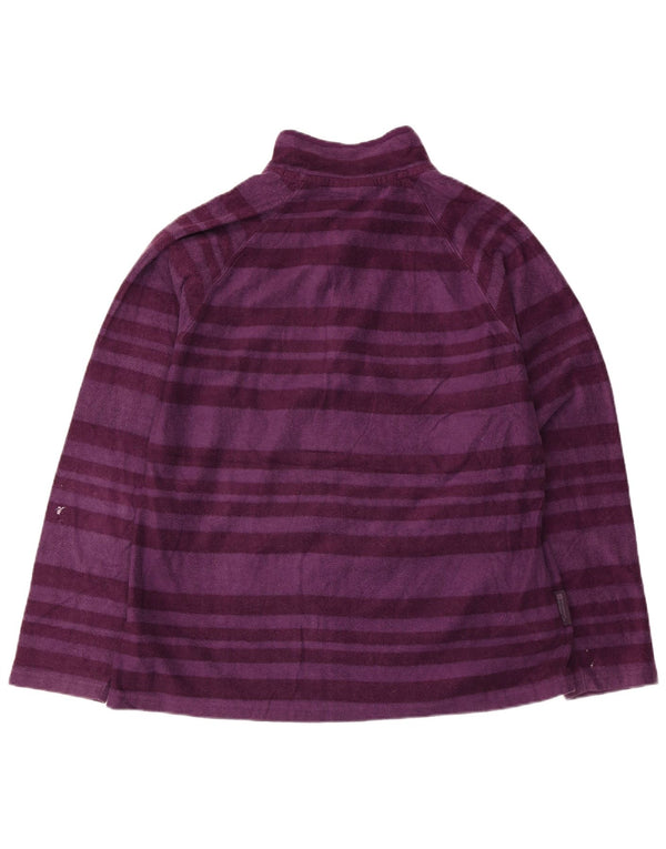 Jersey polar con cremallera y cuello para mujer de Mountain Warehouse UK 20 2XL Rayas moradas