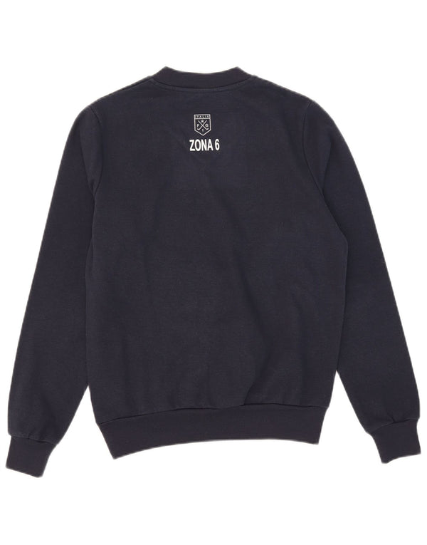 Kappa Mens Graphic Sudadera Jumper Small Azul Marino Poliéster