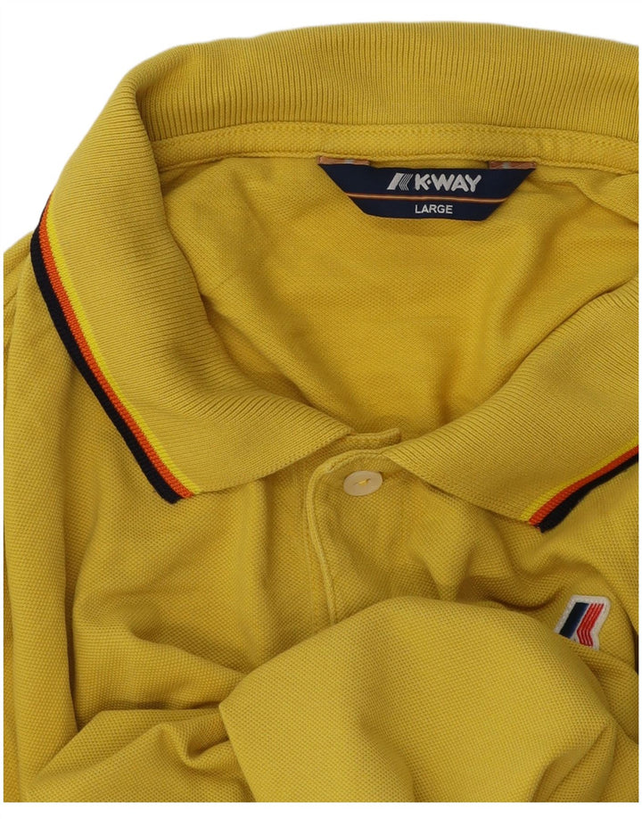 K-WAY Polo para hombre grande amarillo