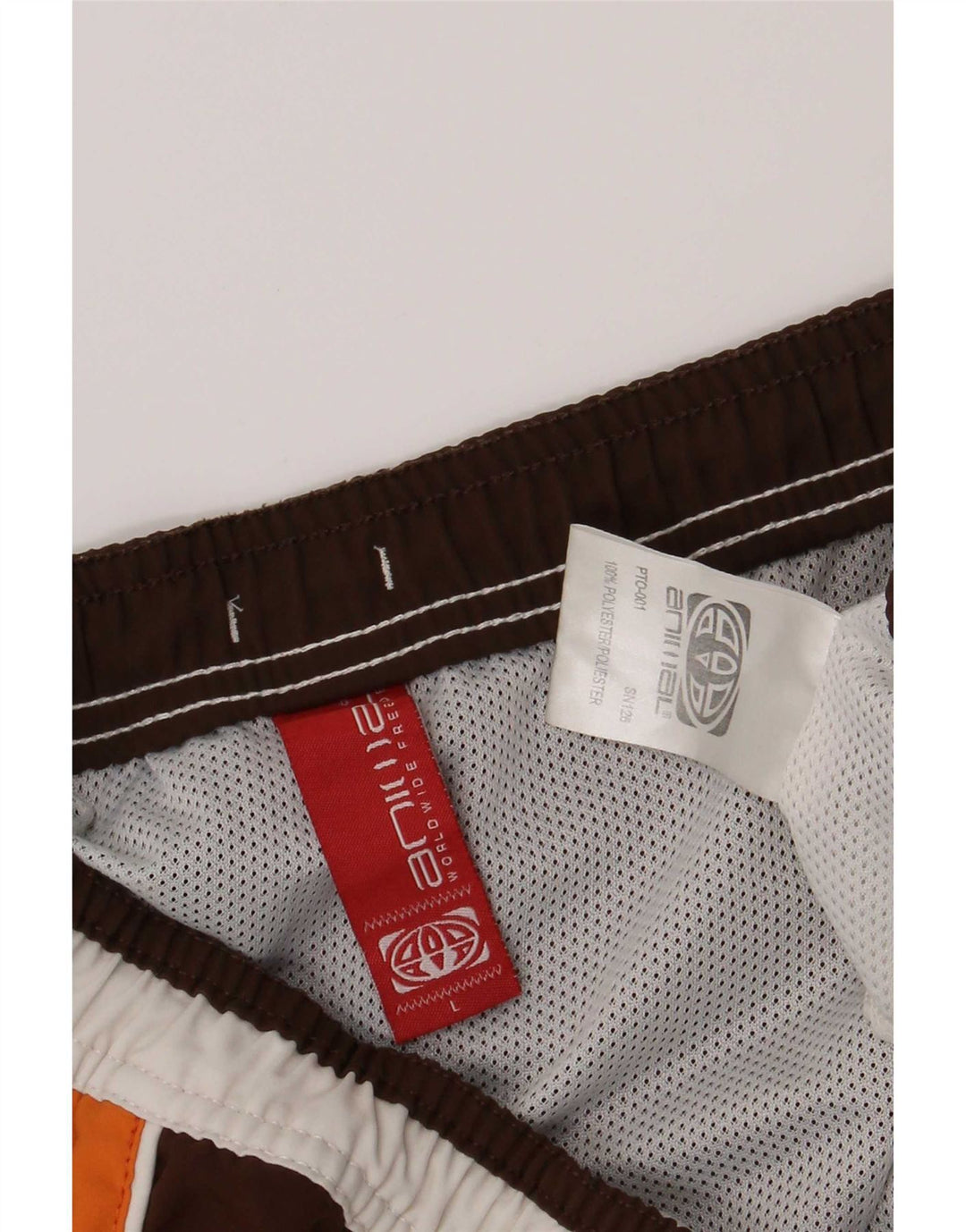 Bañador con estampado animal para hombre, talla grande, color blanco, poliéster