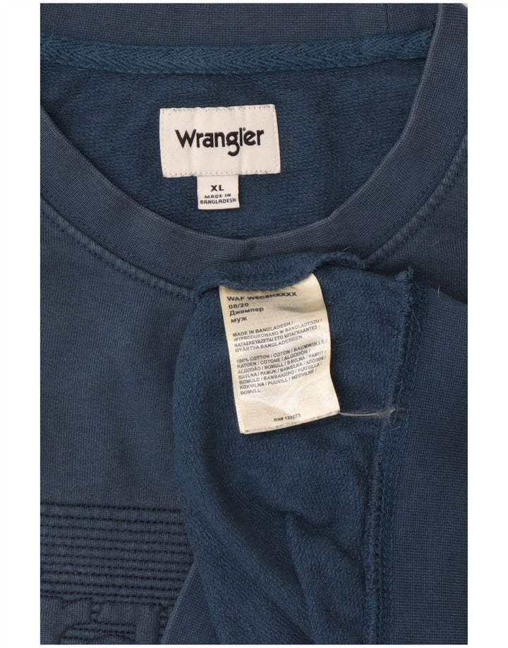 WRANGLER Sudadera gráfica para hombre Jumper XL Algodón azul