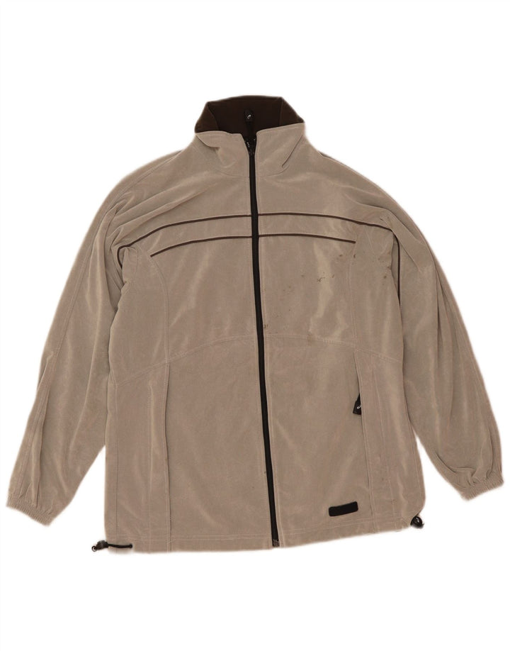 Asics Hombre Chándal Top Chaqueta Gris Medio A Rayas