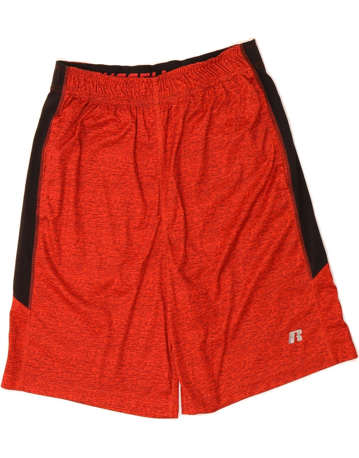 RUSSELL ATHLETIC Mens Dri-Power Sport Shorts Medium  Red Flecked Polyester Vintage Russell Athletic and Second-Hand Russell Athletic from Messina Hembry 