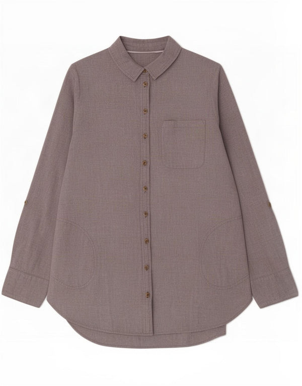Camisa para mujer Fat Face UK 42 Algodón gris medio