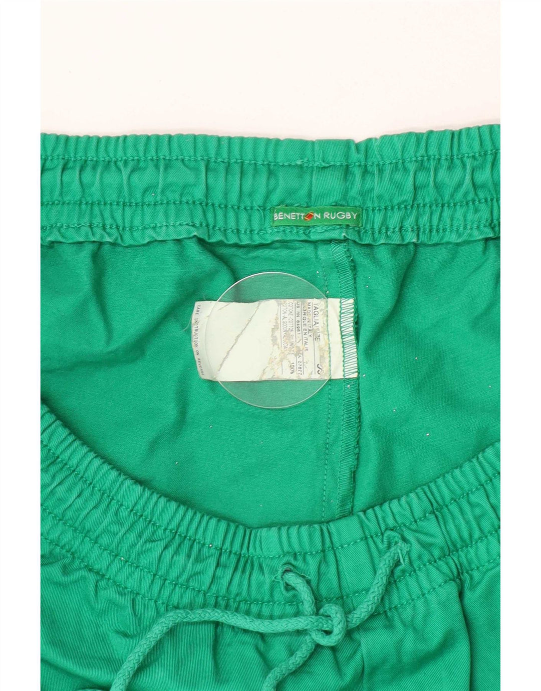 Benetton Hombre Shorts Deportivos Gráficos De Algodón Verde Medio