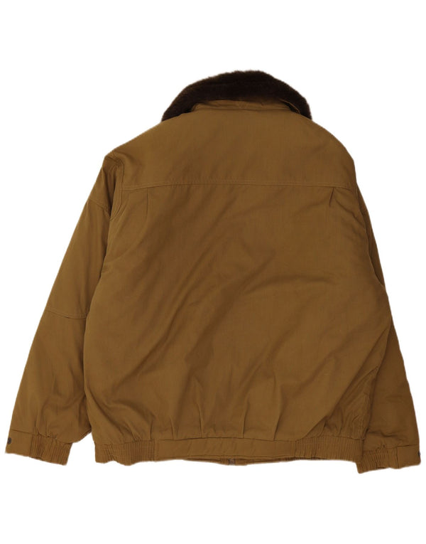 Challenger Chaqueta acolchada para hombre UK 42 XL Caqui Colorblock Poliéster