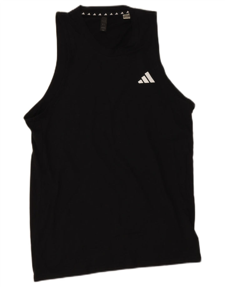 Adidas Hombre Aeroready Chaleco Top Pequeño Poliéster Negro