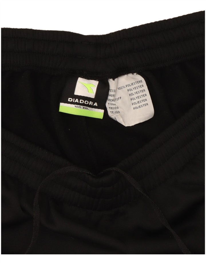 Diadora Shorts deportivos para hombre 2XL Negro Poliéster