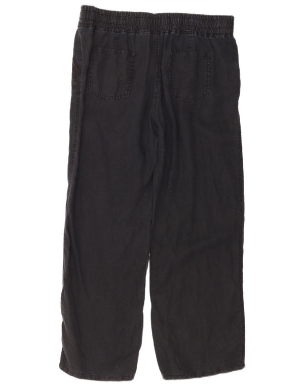 Marks & Spencer Pantalones chinos de pierna ancha para mujer UK 40 Large W34 L30 Negro