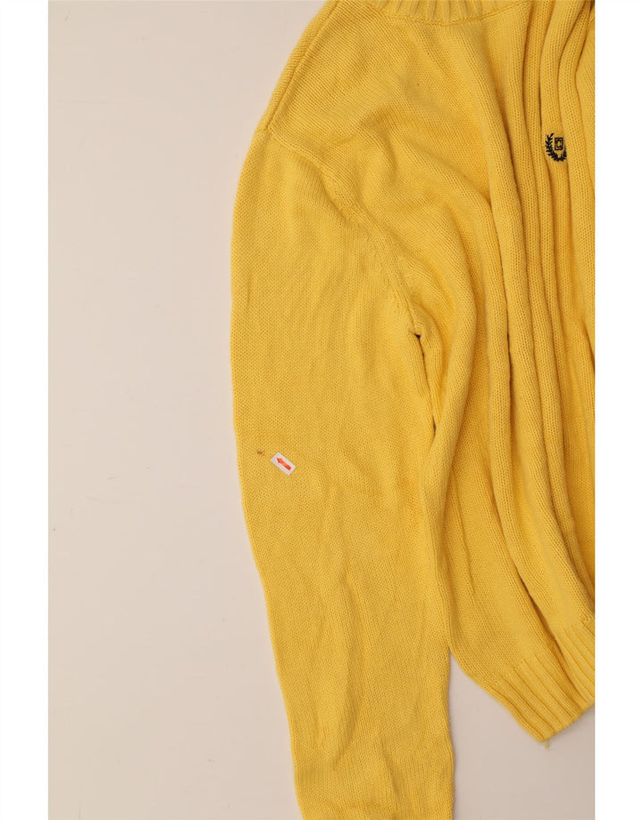 CHAPS Mens Crew Neck Jumper Sweater Large Yellow Cotton Vintage Chaps and Second-Hand Chaps from Messina Hembry 