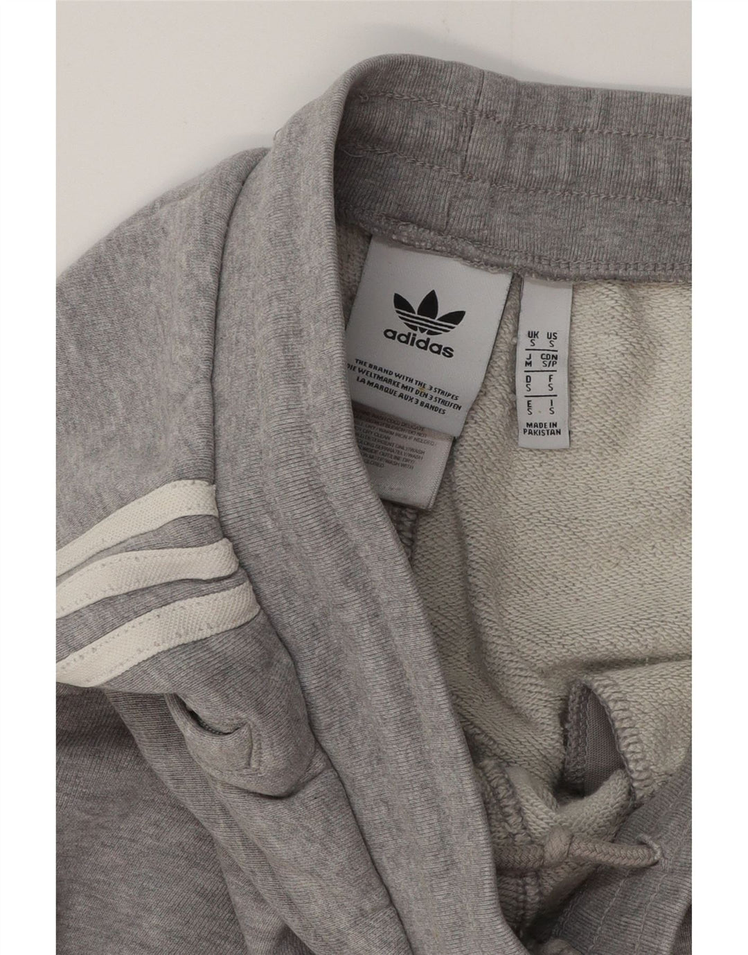 ADIDAS Hombre Chándal Pantalones Joggers Pequeño Gris Algodón