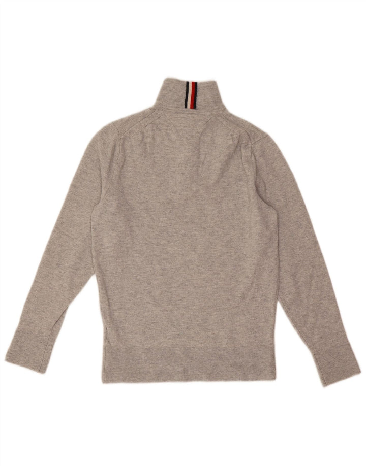 Tommy Hilfiger Jersey con cuello y cremallera para hombre XS Lana gris