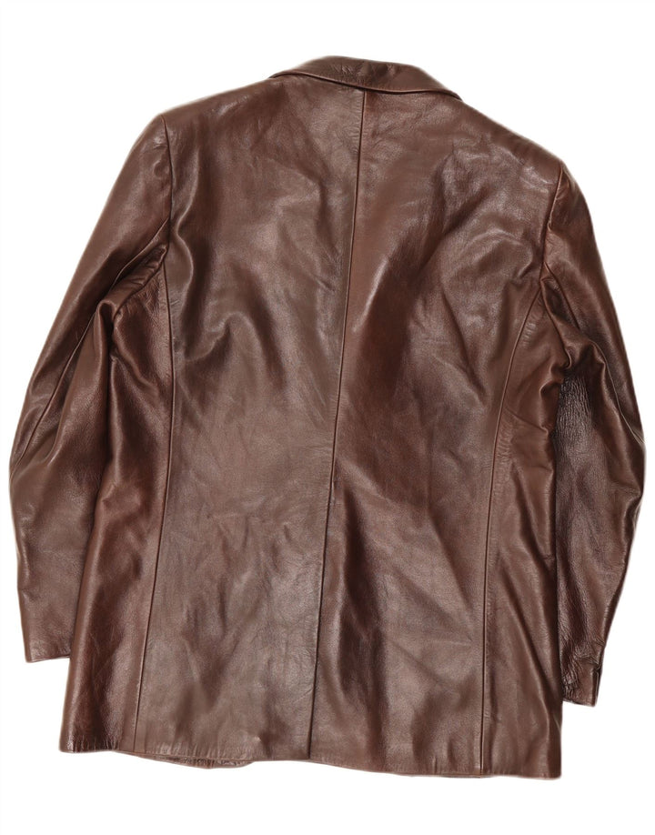 Cortefiel Cazadora Piel Hombre IT 56 3XL Marrón