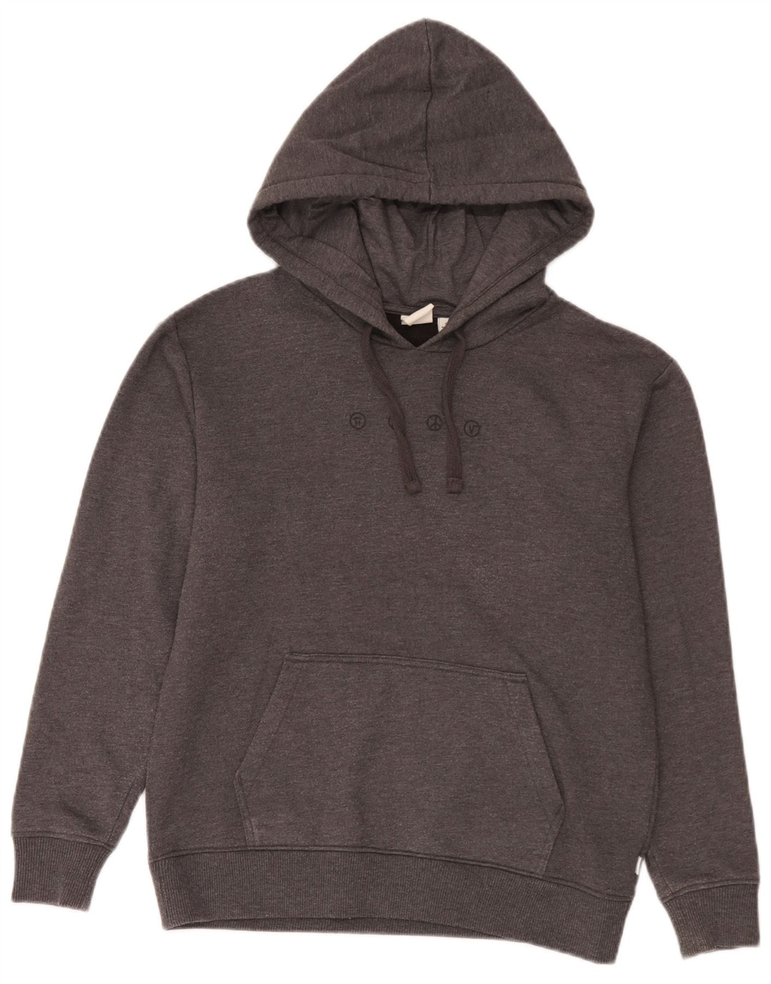 Vans Hombre Sudadera Con Capucha Gráfica Jersey Pequeño Gris Algodón