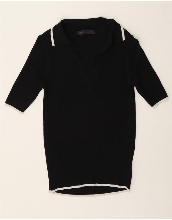 Marks & Spencer Polo para mujer UK 8 Small Viscosa negra