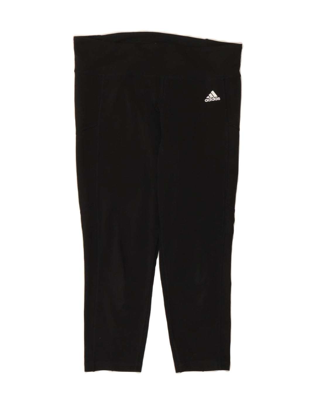 ADIDAS Womens Climalite Capri Leggings UK 14 Medium  Black Polyester Vintage Adidas and Second-Hand Adidas from Messina Hembry 