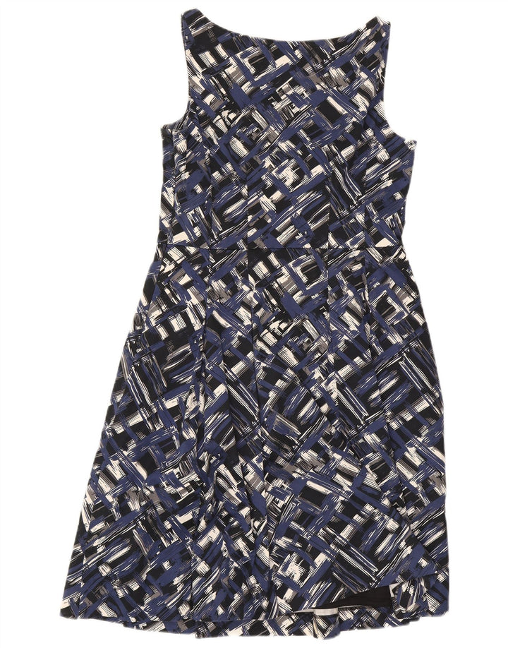 Vestido acampanado sin mangas con estampado abstracto para mujer de Coast UK 44 Azul medio