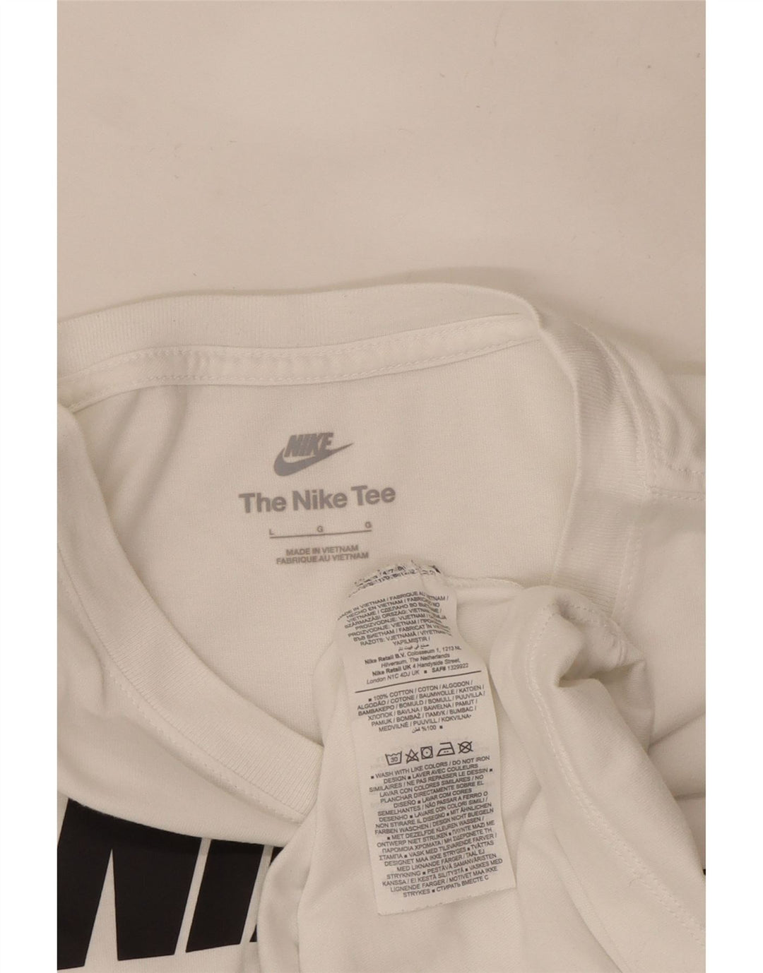 Nike - Camiseta gráfica para hombre, talla grande, algodón blanco