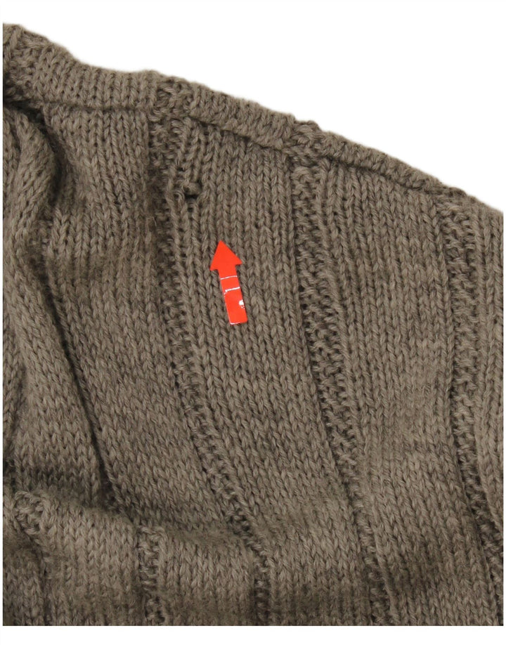 Vintage Mens Cardigan Suéter 2XL Gris