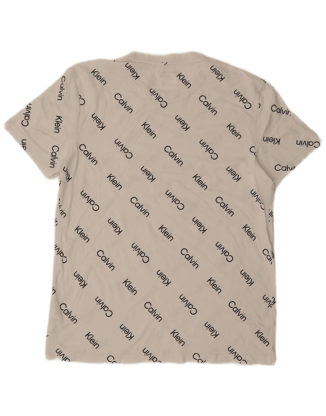 Calvin Klein - Camiseta gráfica para hombre, parte superior de algodón blanco mediano