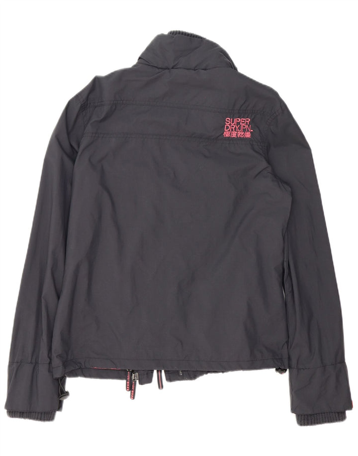 SUPERDRY Chaqueta impermeable gráfica para mujer UK 46 Poliéster gris grande