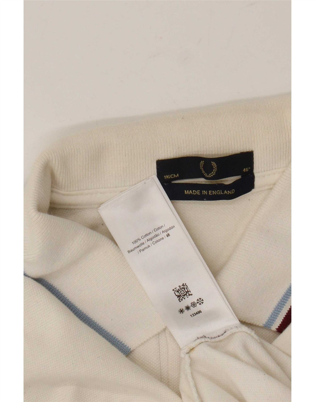 Polo Fred Perry Hombre Grande Blanco Algodón