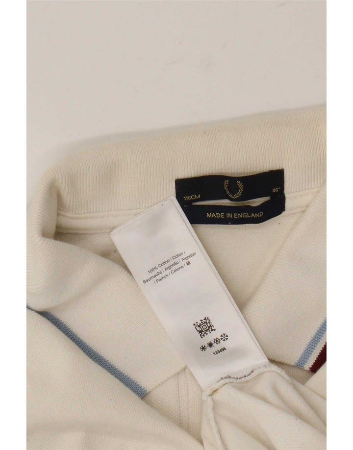 Polo Fred Perry Hombre Grande Blanco Algodón