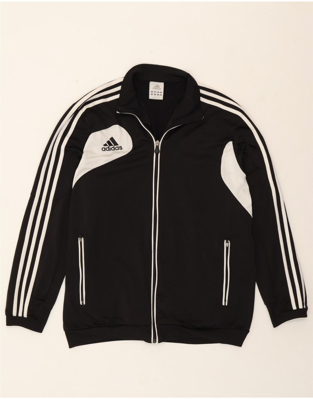 Adidas - Chaqueta de chándal para hombre, talla 42/44, poliéster color negro grande