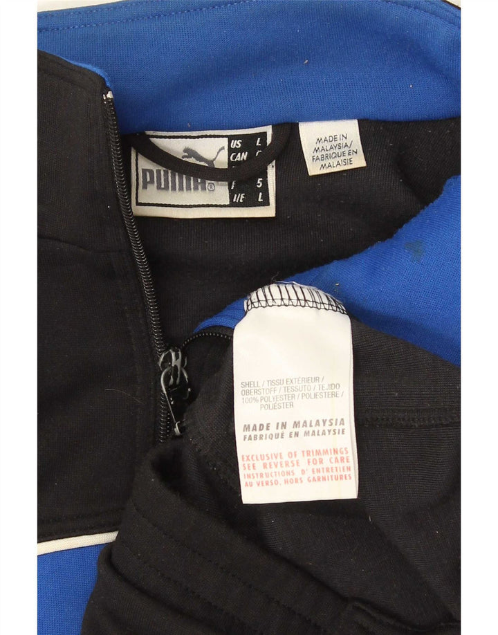 Puma Hombre Chándal Top Chaqueta Grande Negro Colorblock Poliéster Deportes