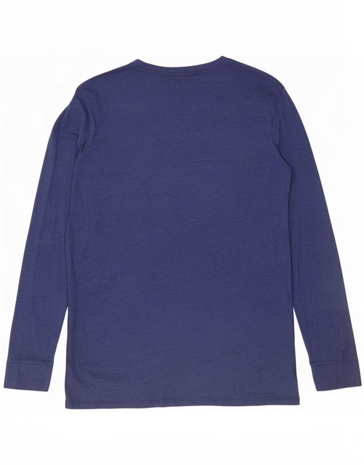 Marks & Spencer - Camiseta de manga larga para hombre, talla grande, acrílico azul marino