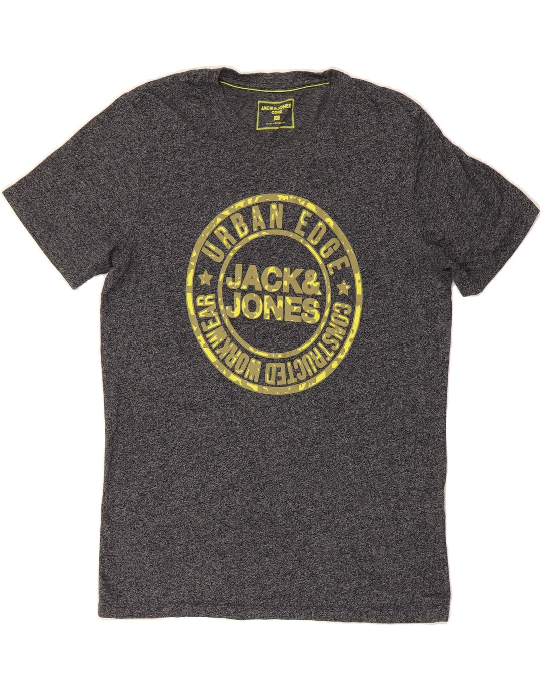 JACK & JONES Mens Graphic T-Shirt Top Large Grey Cotton Vintage Jack & Jones and Second-Hand Jack & Jones from Messina Hembry 