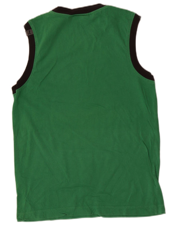 Puma Camiseta sin mangas con gráfico en bloques de color verde medio