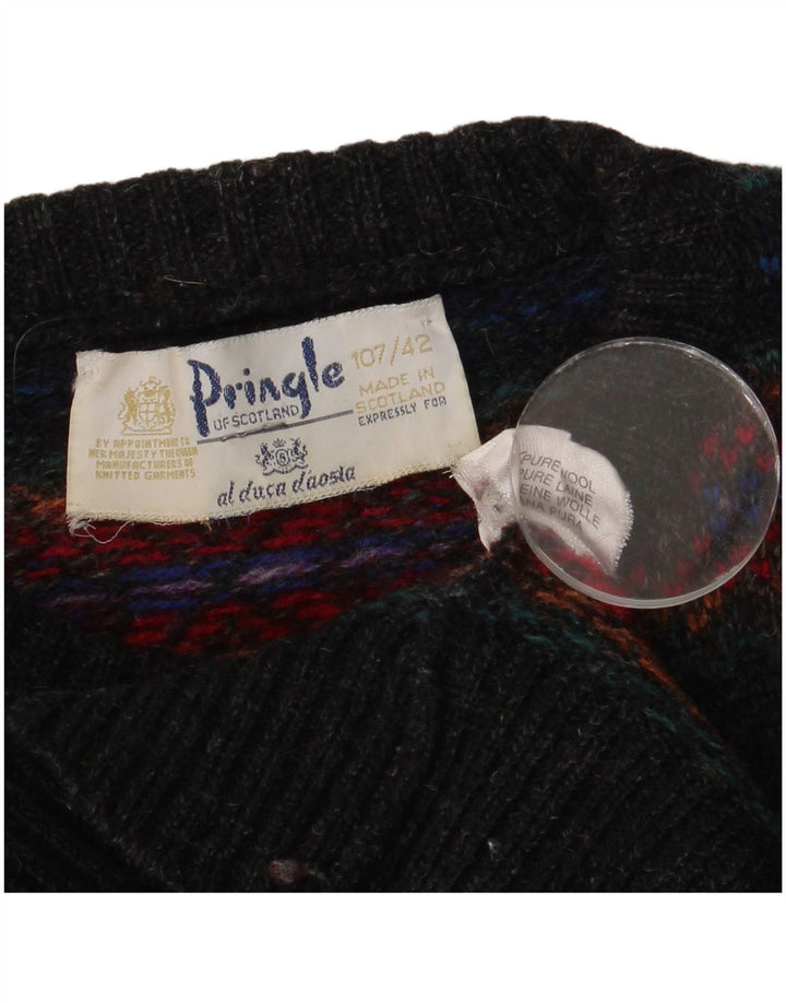 Jersey Pringle para hombre con cuello redondo, talla 42, grande, multicolor, Fair Isle