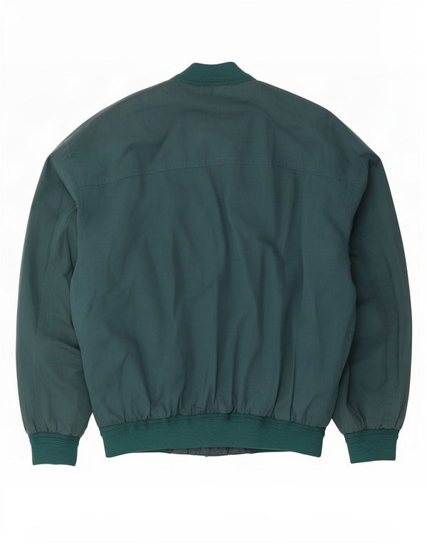 Porto Di Panama Chaqueta bomber holgada para hombre IT 46 Algodón verde pequeño