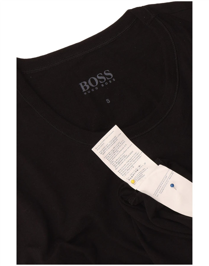 Hugo Boss Hombre Camiseta Top Small Algodón Negro