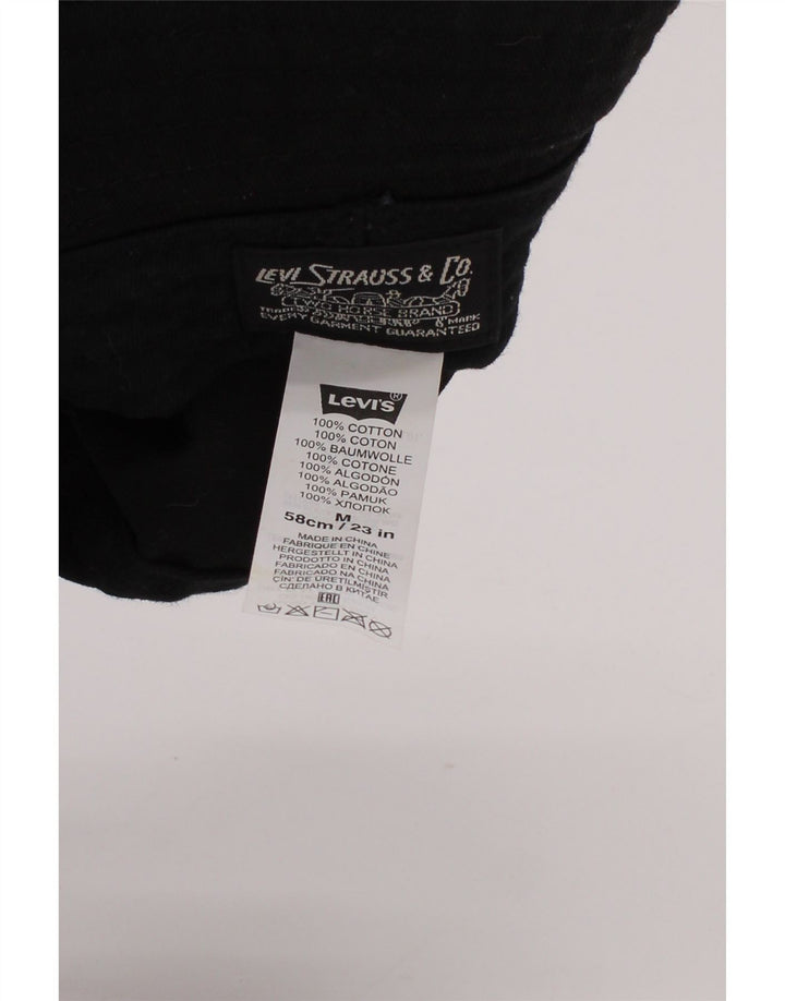 Levi Strauss & Co - Gorro de pescador con gráfico para hombre, tamaño mediano, de algodón a rayas, color negro