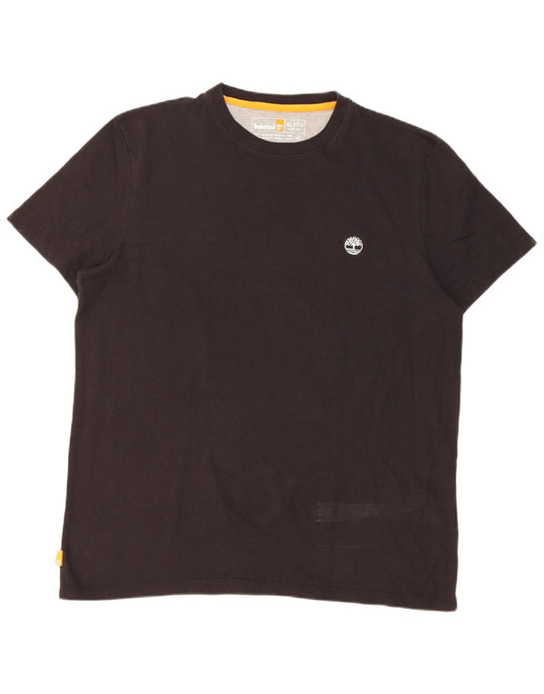 Timberland Hombre Slim Fit Camiseta Top XL Algodón Negro